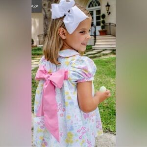 The Beaufort Bonnet Company Floral Kids Dress - Pink, Yellow, Green 18-24m